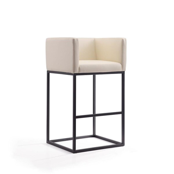 Celebracion Embassy Cream & Black Metal Barstool 38 x 21 x 20.5 in. CE1832606 - main